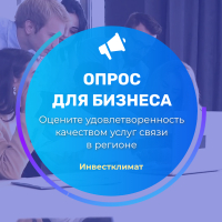 Оцените удовлетворенность качеством услуг связи в регионе: Минцифры края проводит опрос предпринимателей 